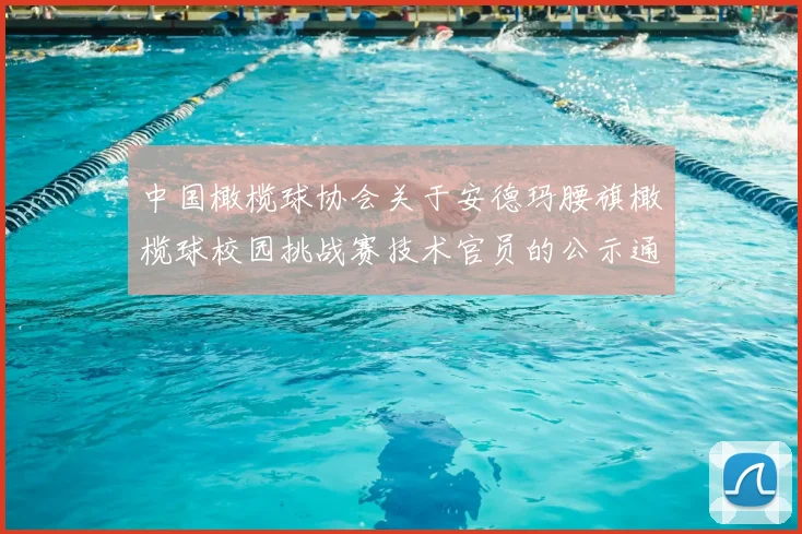 中国橄榄球协会关于安德玛腰旗橄榄球校园挑战赛技术官员的公示通知